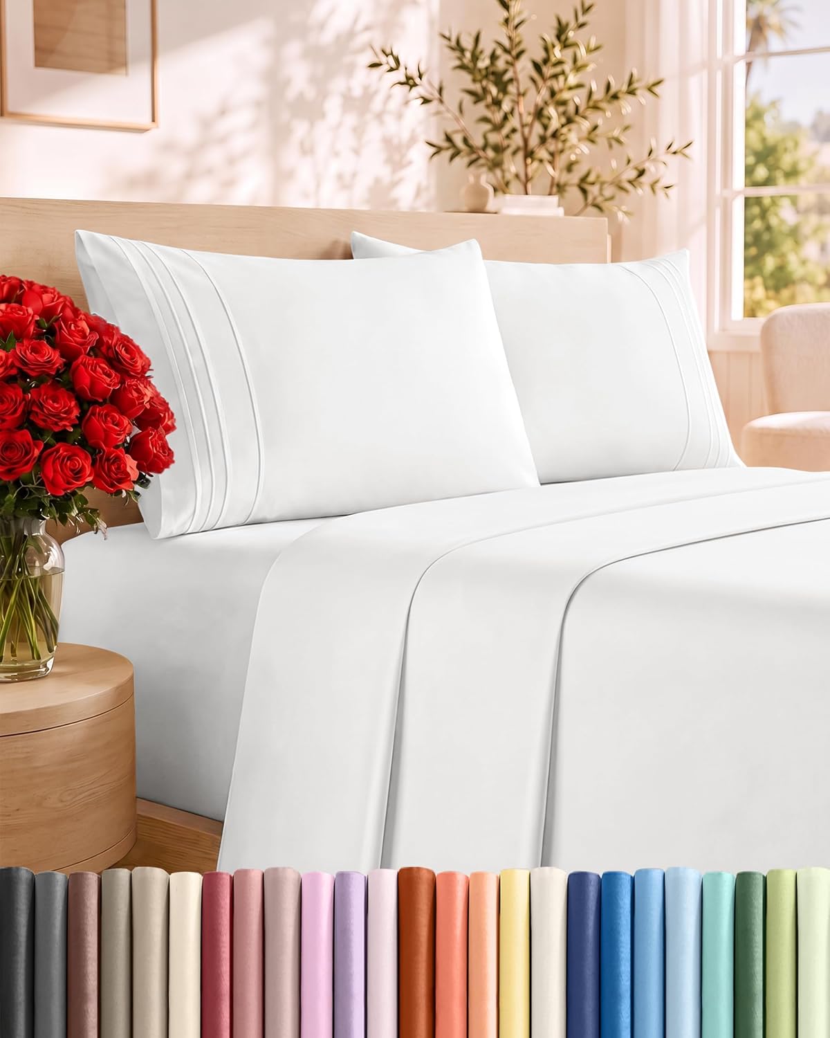 4 Piece Breathable Cooling Sheet Set