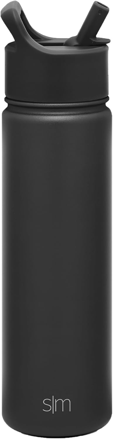 Insulated Water Bottle with Straw 22oz