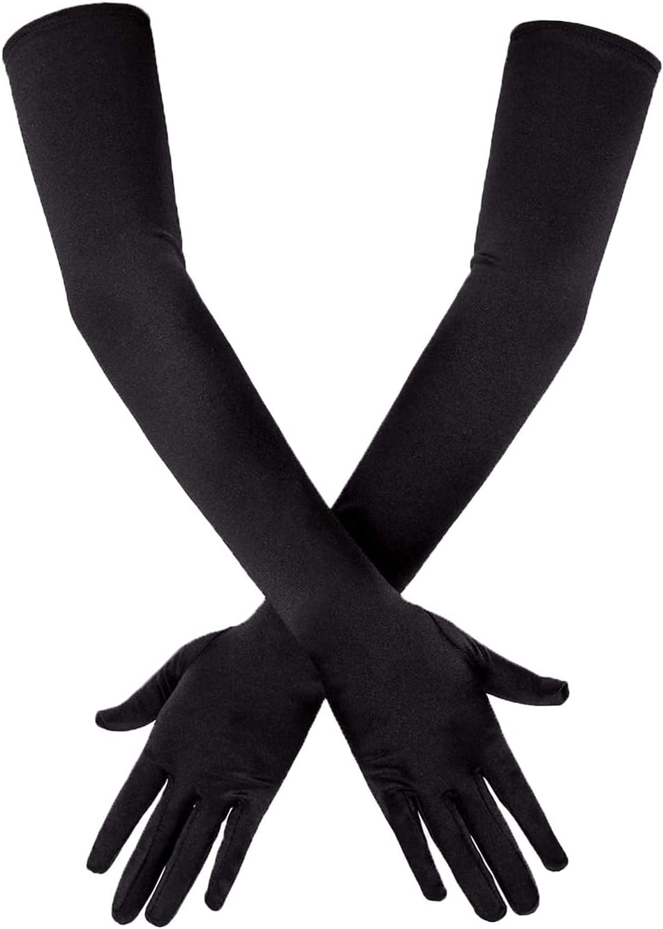 Long Elbow Satin Opera Gloves