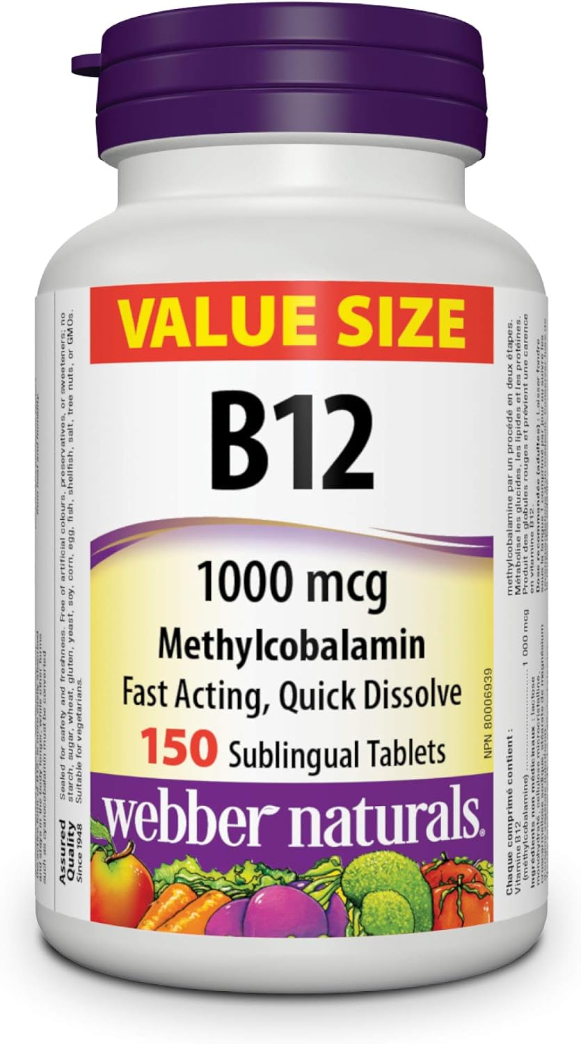 Vitamin B12 1000 mcg, 150 Tablets