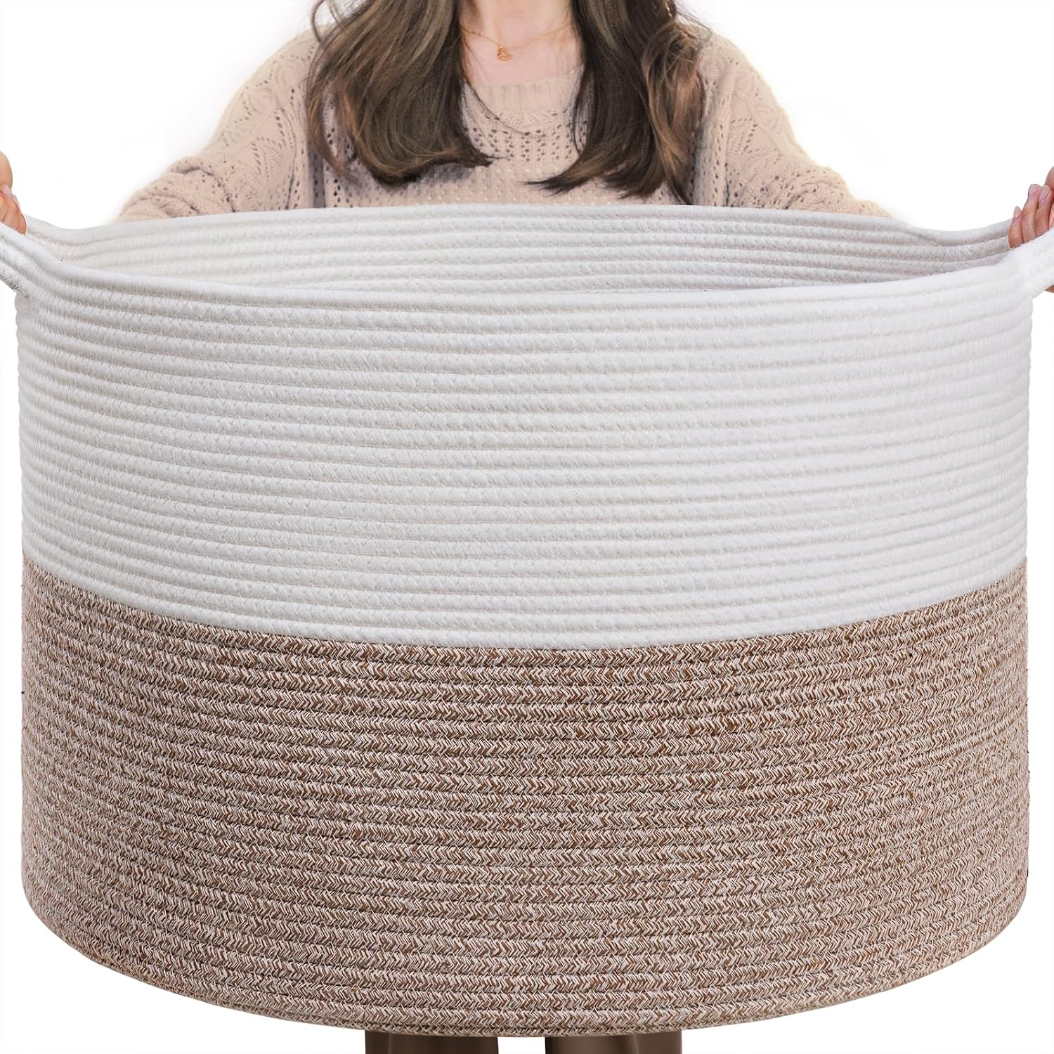 XXL Woven Blanket Basket