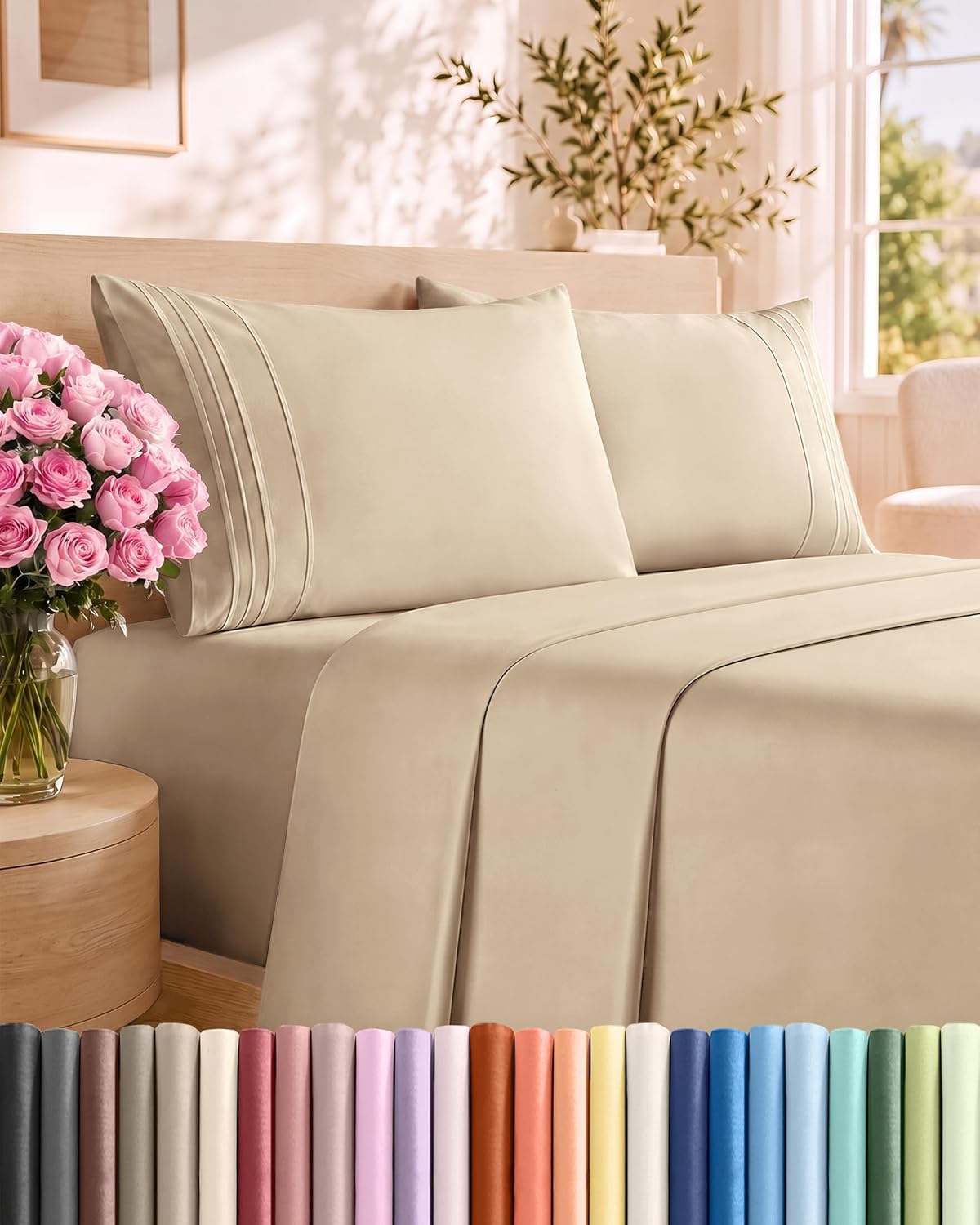 Queen 4 Piece Cooling Sheet Set