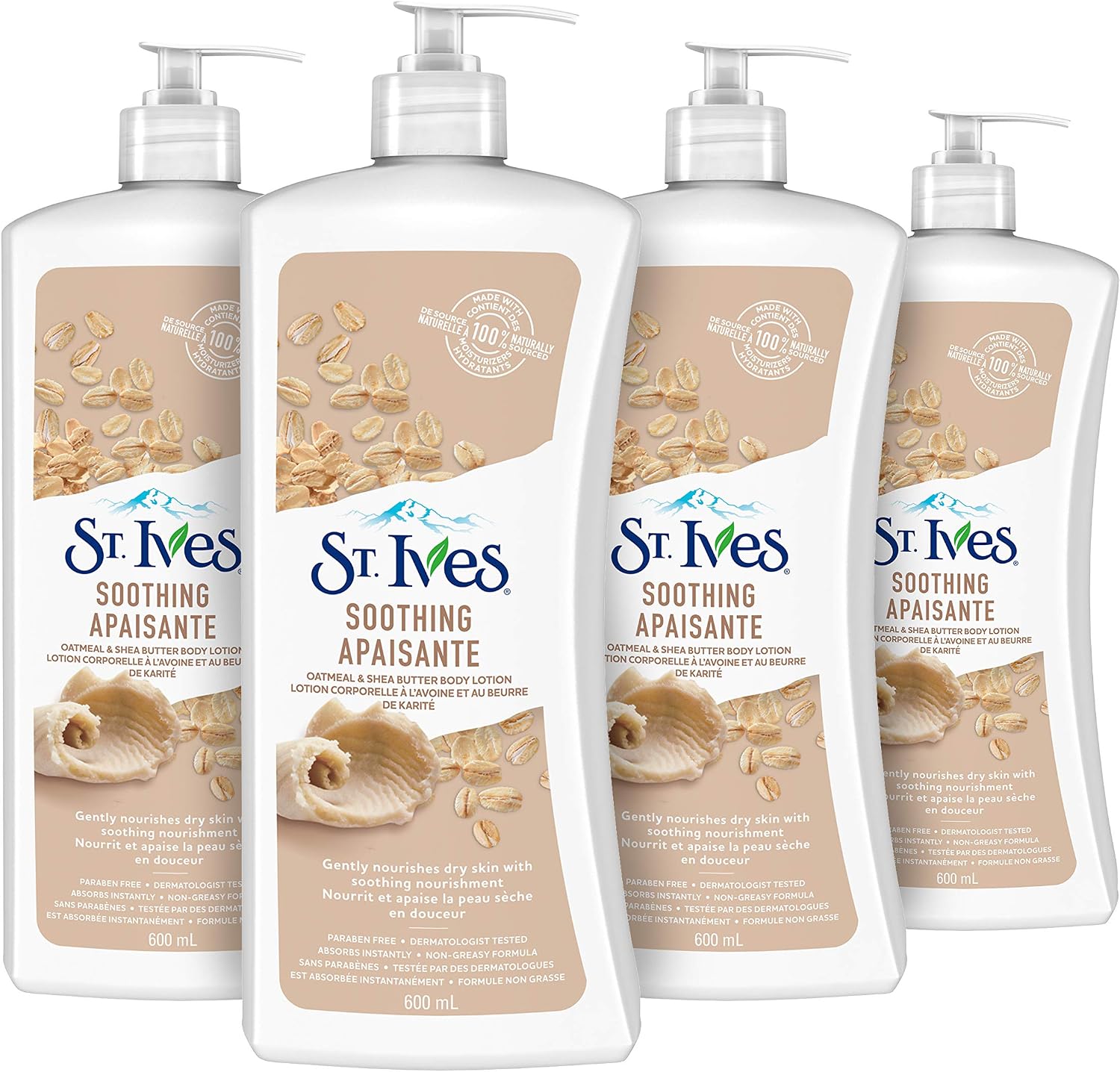 Oatmeal & Shea Butter Body Lotion, 4 Pack