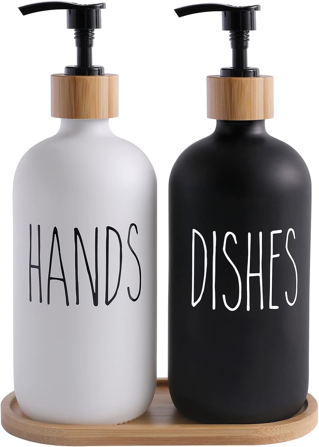 Glass Soap & Dish Soap Dispenser Set