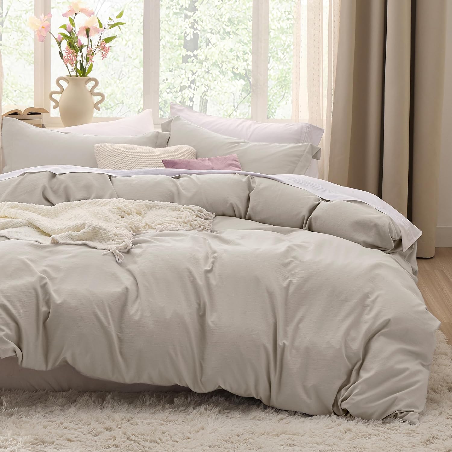 Linen Duvet Cover Set (Queen)