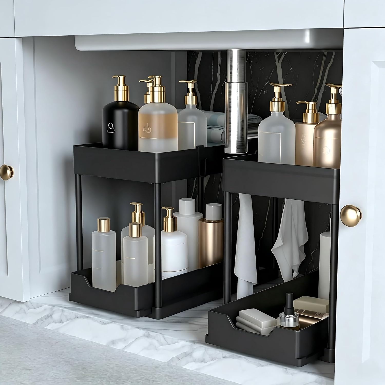 2-Tier Under Sink Organizer 2 Pack