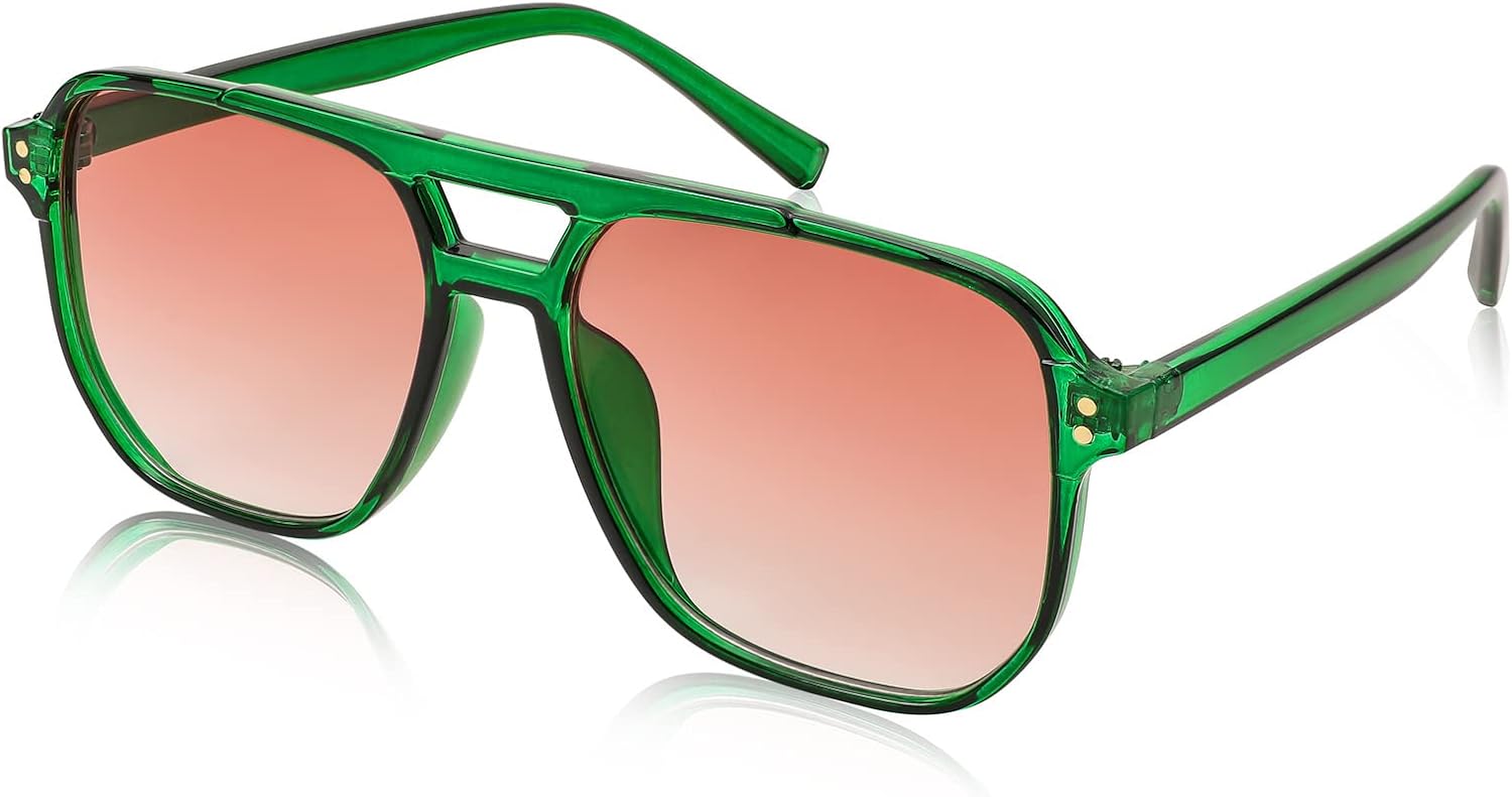 Retro Square Aviator Sunglasses