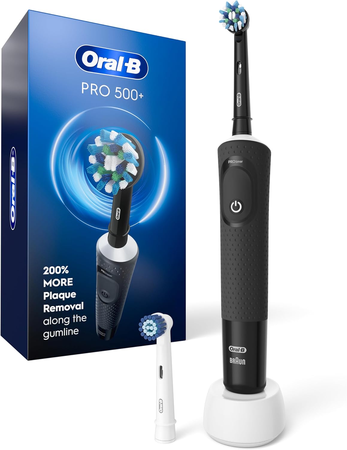 Pro 500+ Electric Toothbrush with 2 Brush Heads