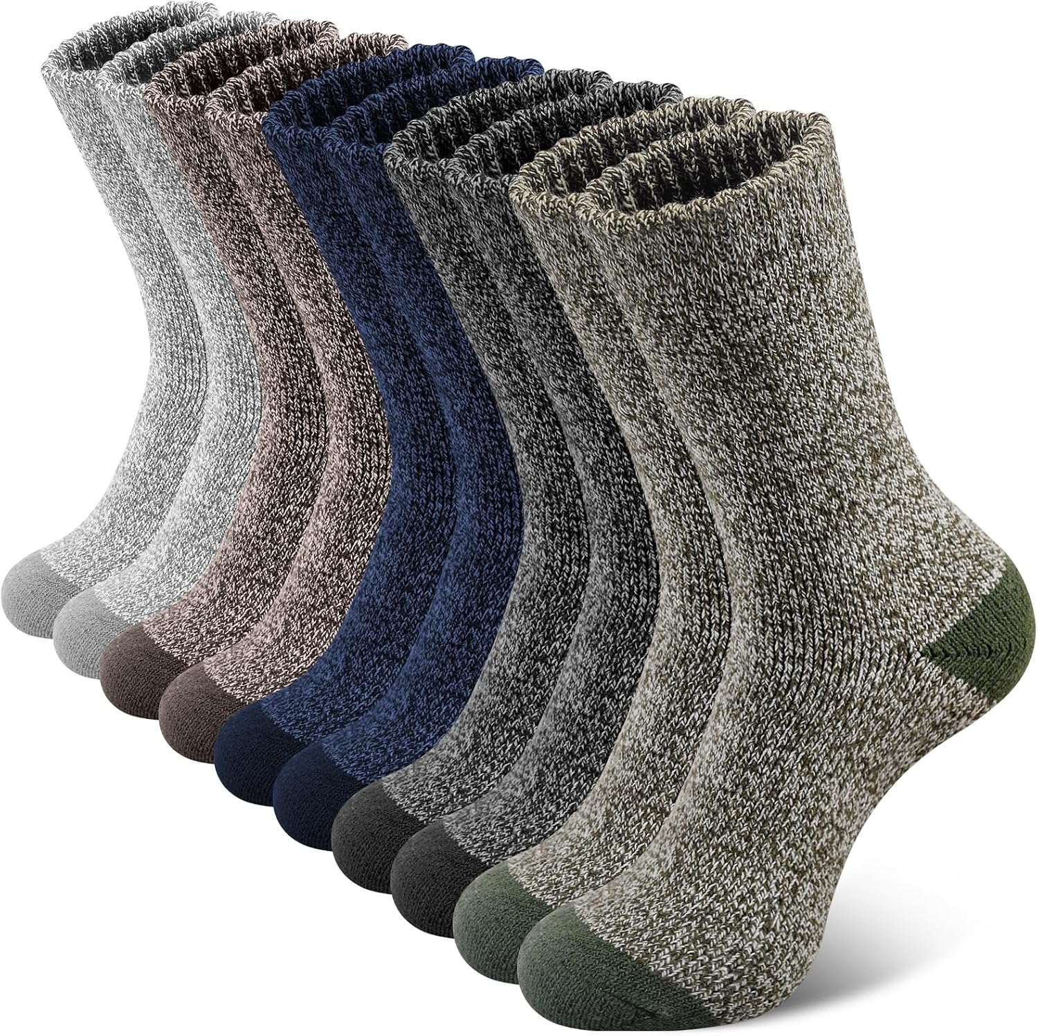 Extra Thick Merino Wool Socks (5 Pairs)