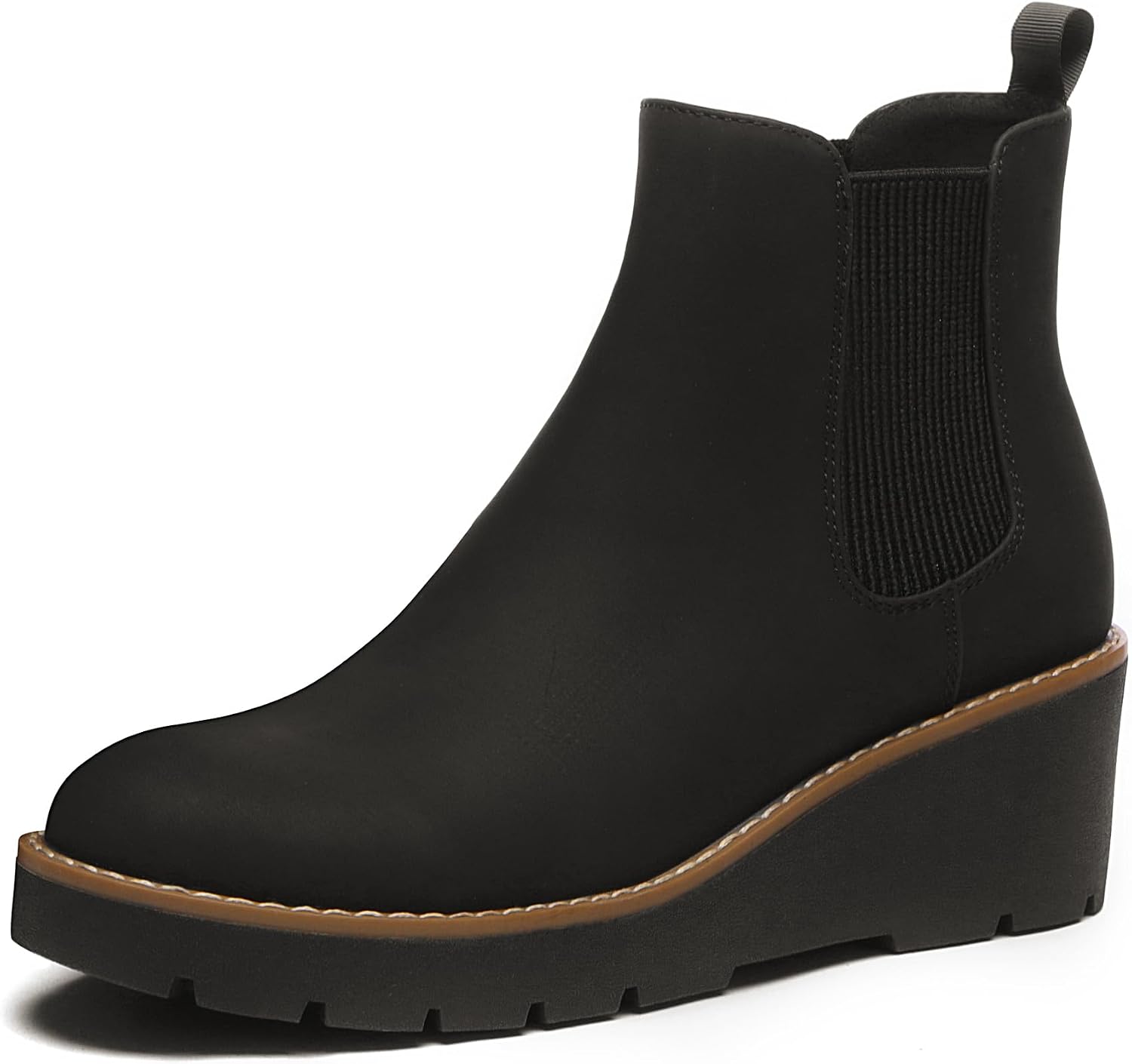 Platform Wedge Chelsea Ankle Boots