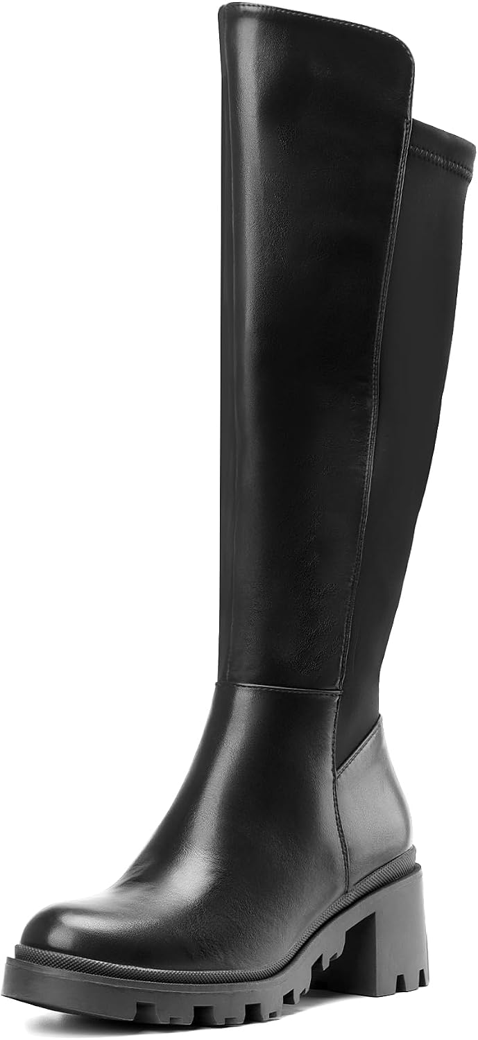 Knee High Platform Chunky Boots