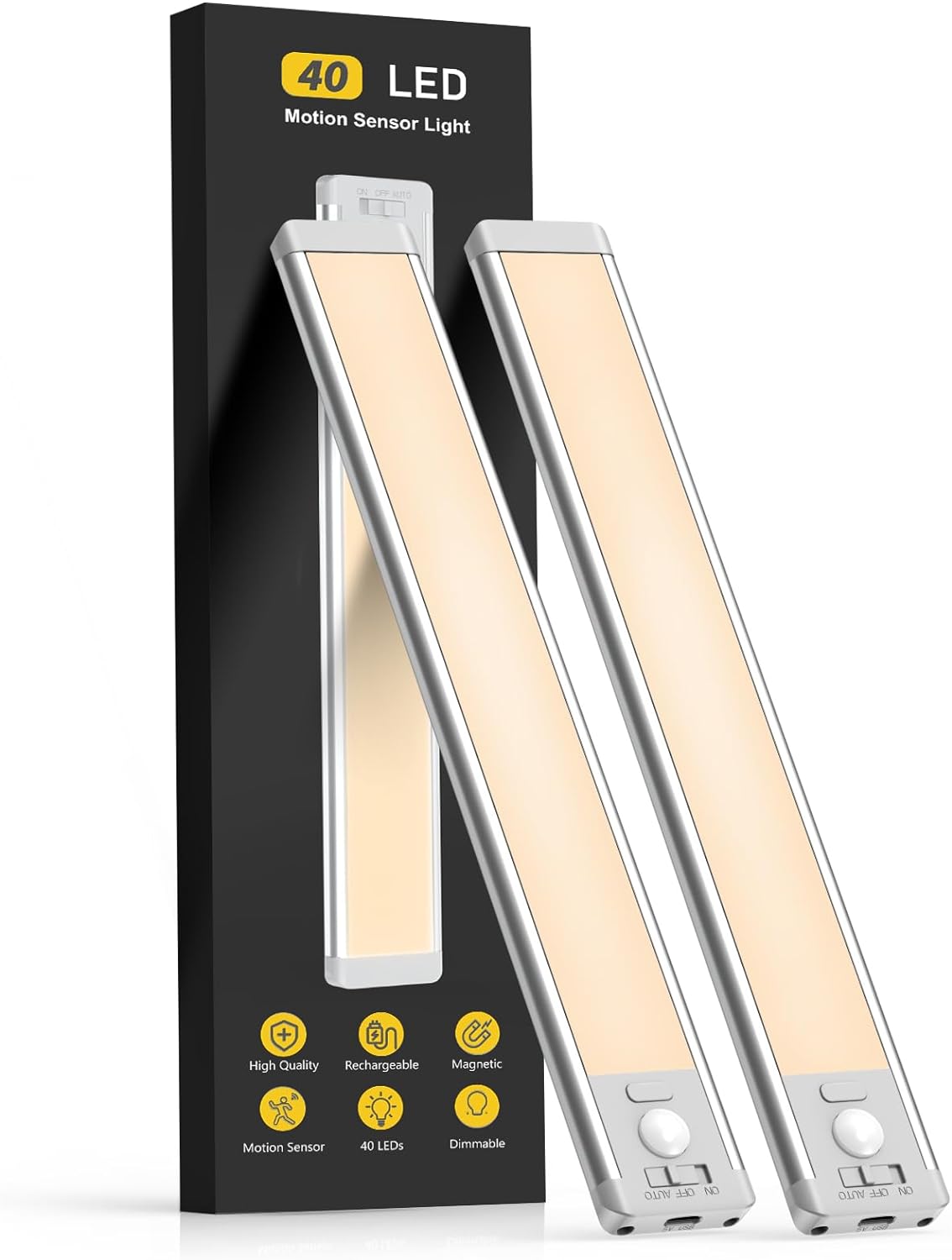 Rechargeable Under Cabinet Lights, 2 Pack