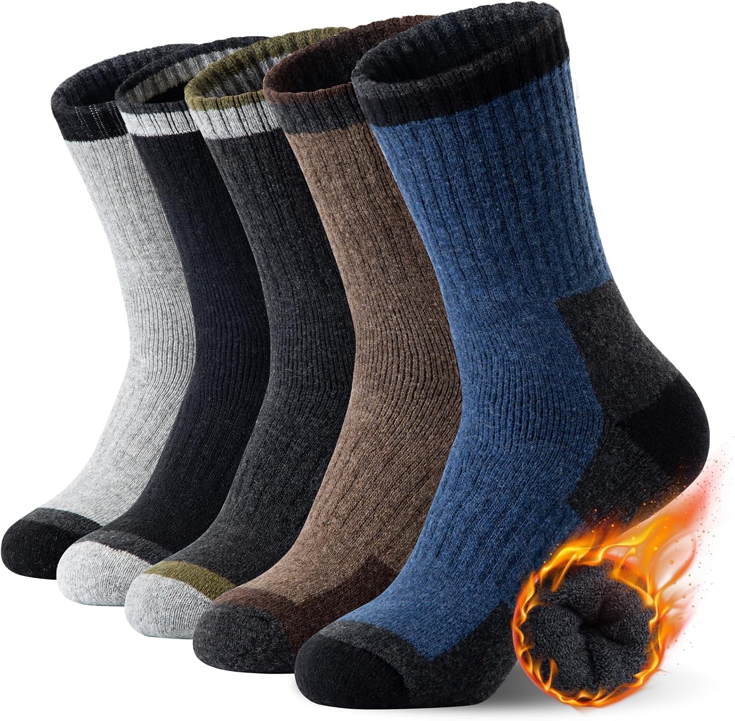 5 Pairs Merino Wool Warm Socks