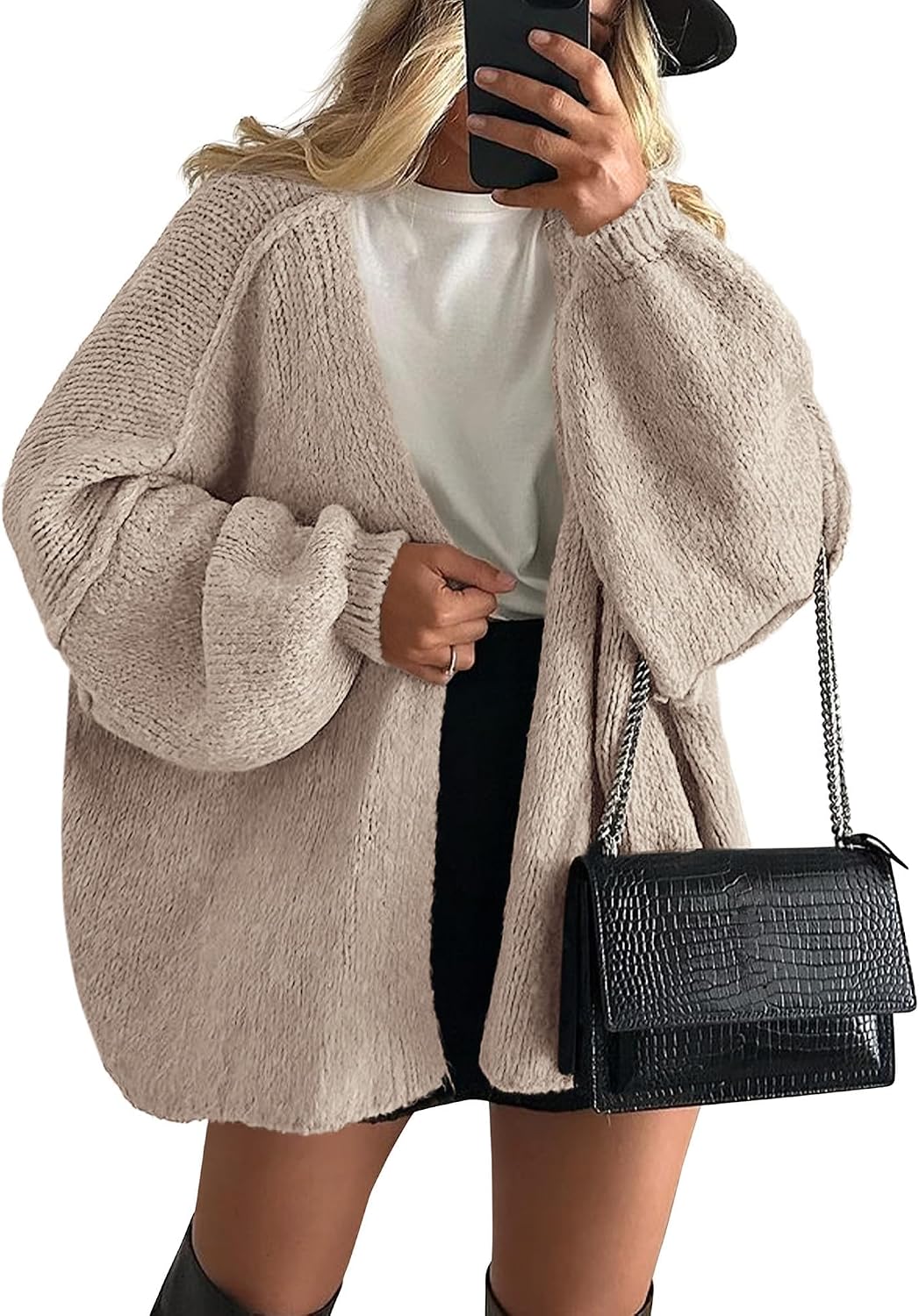 Open Front Oversized Cardigan