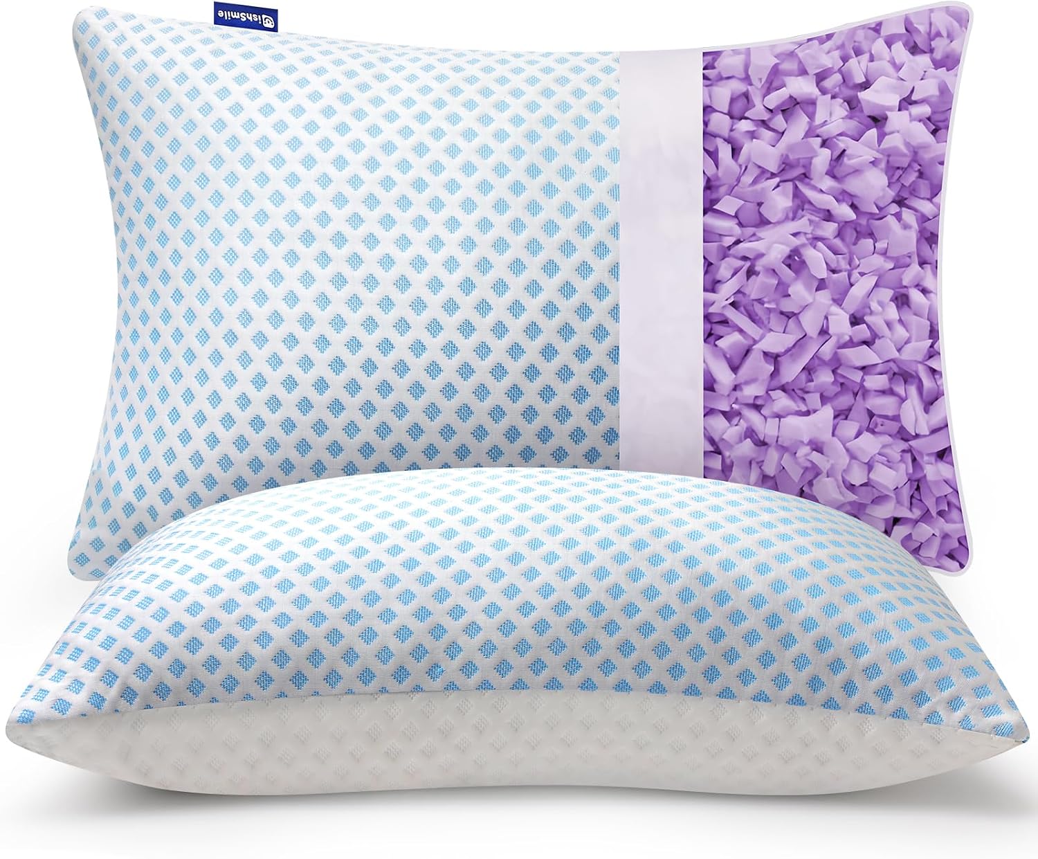 Cooling Memory Foam Pillows, Queen 2 Pack