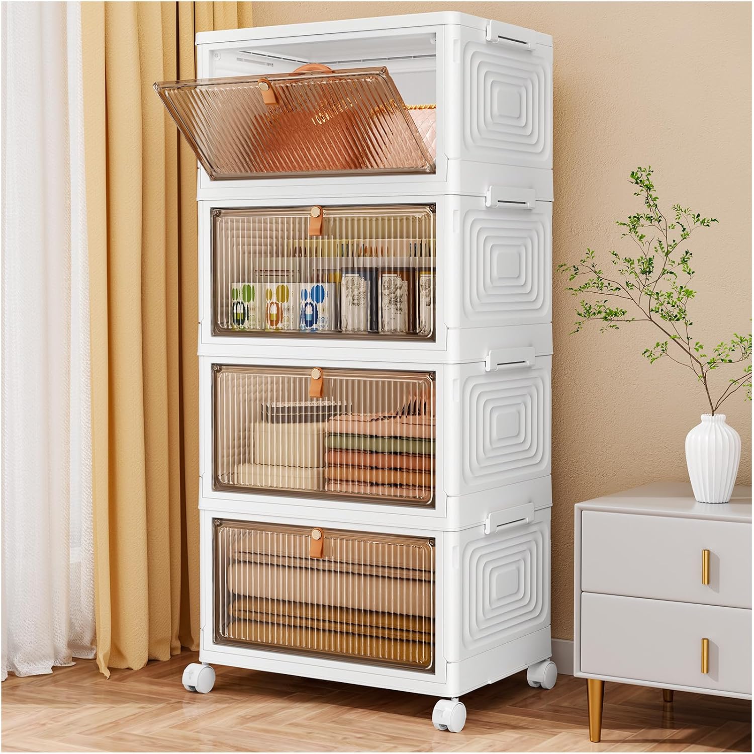 4 Tier Storage Bins with Lid