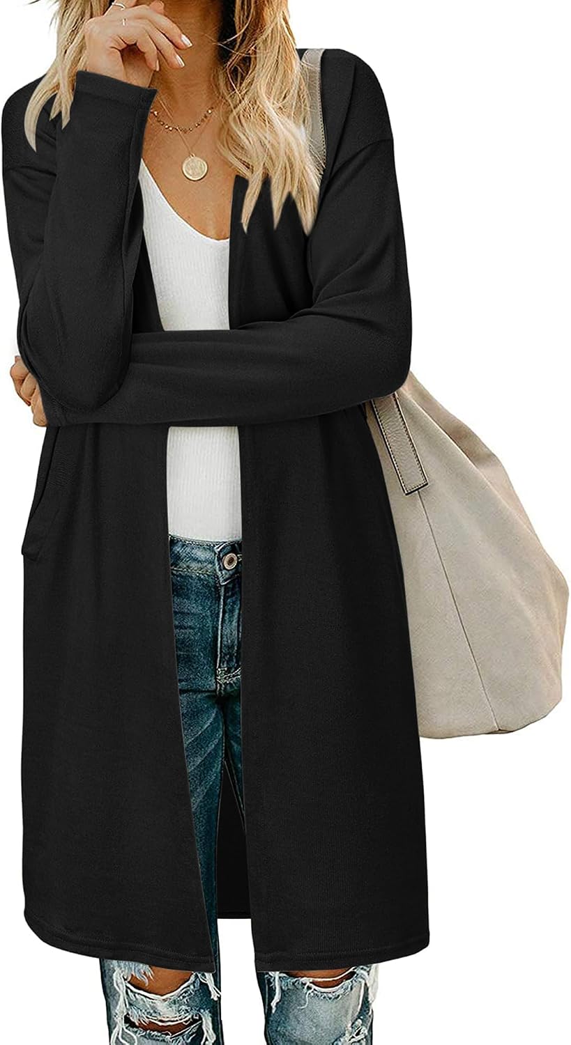 Open Front Long Cardigan