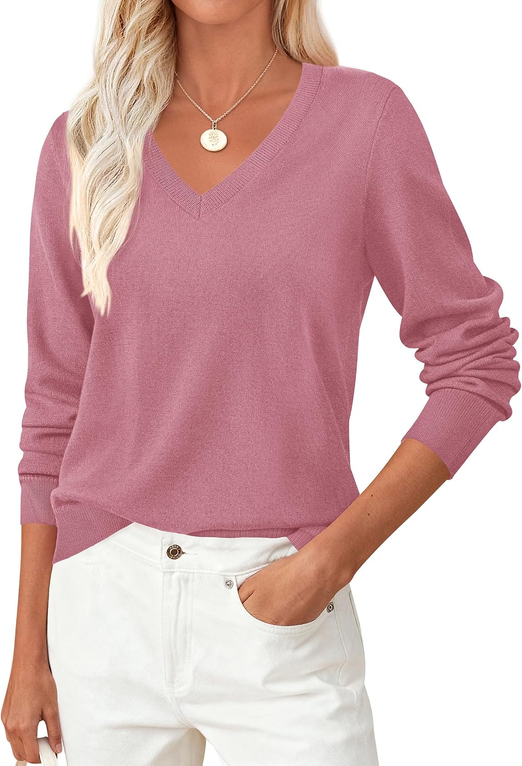 Cozy V-Neck Knit Sweater