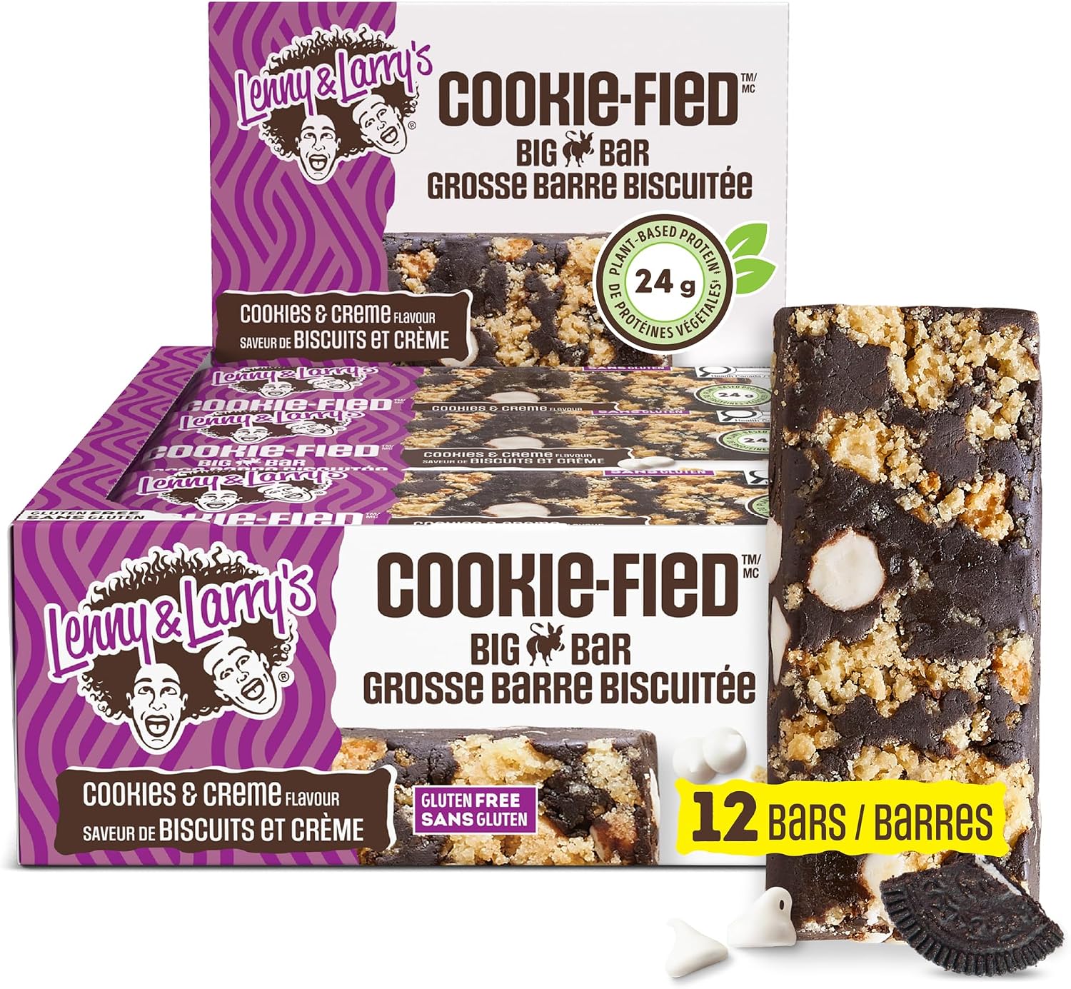 BIG BAR Cookies & Creme Protein Bars 12-Pack