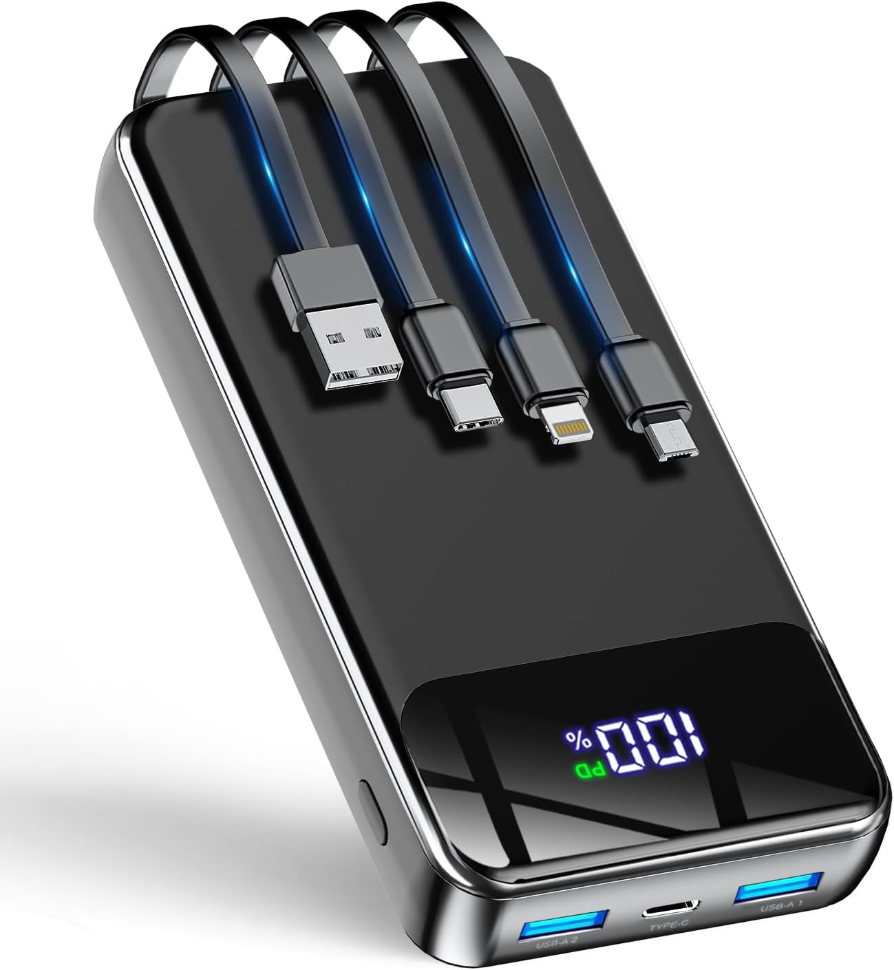 40000mAh Power Bank with Built-in Cables
