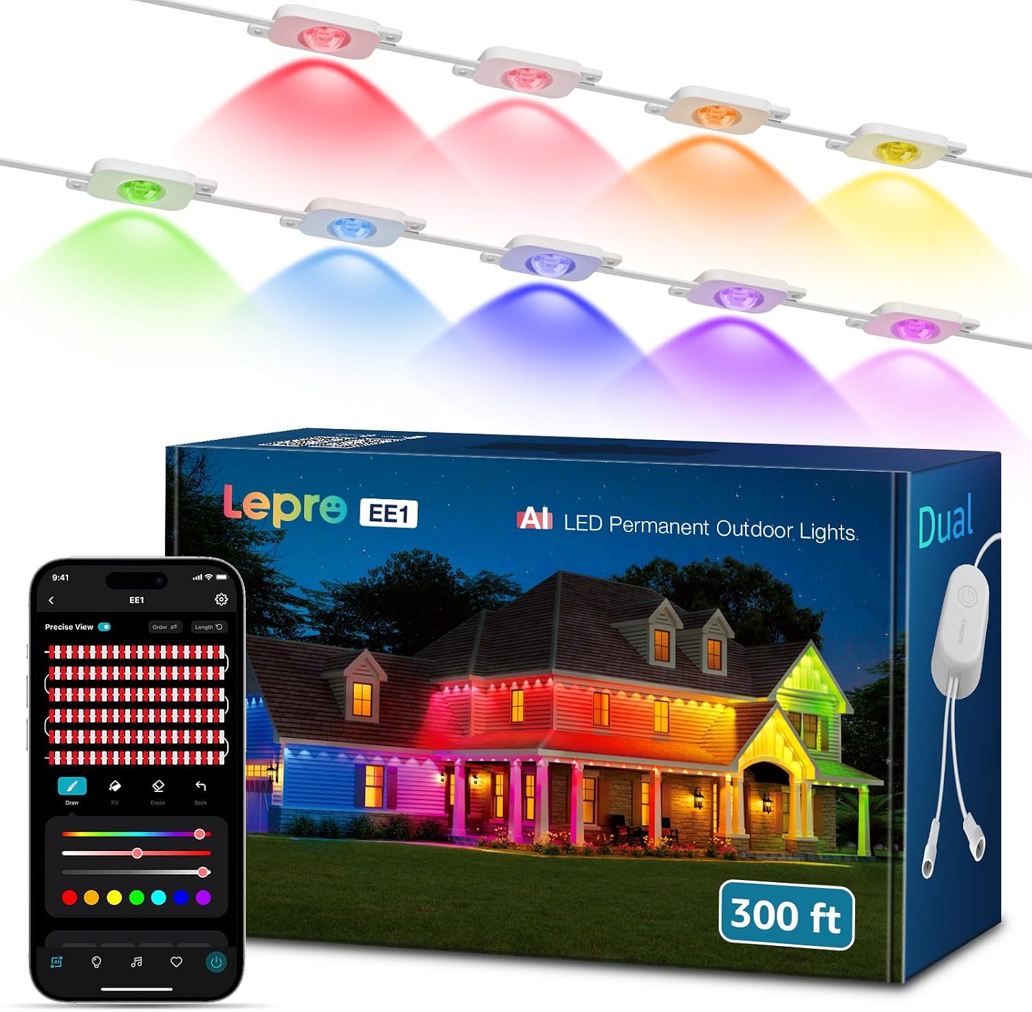 EE1 300ft Permanent Outdoor Lights