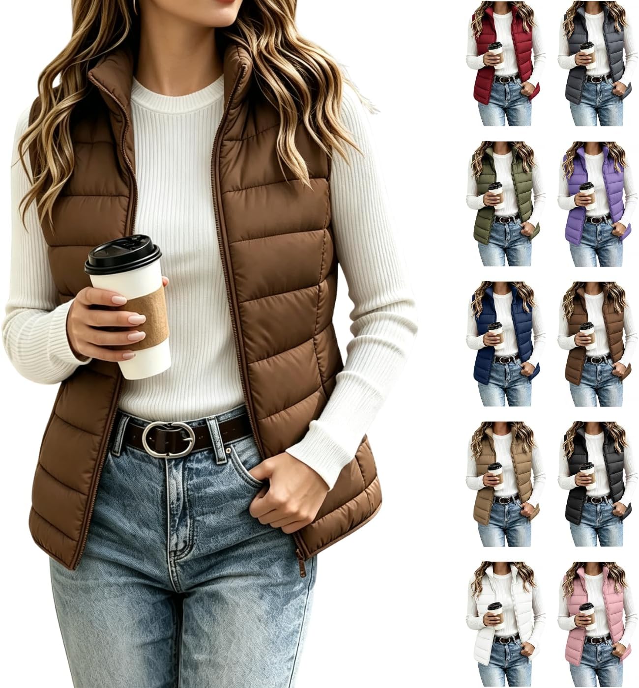 Women's Quilted Cropped Puffer Vest